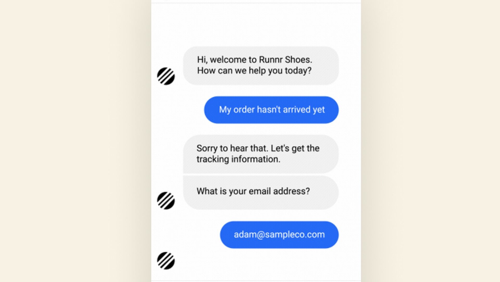 Chatbot-conversatie in een Zoom Contact Center, illustratie bij info center artikelen over AI in customer service.