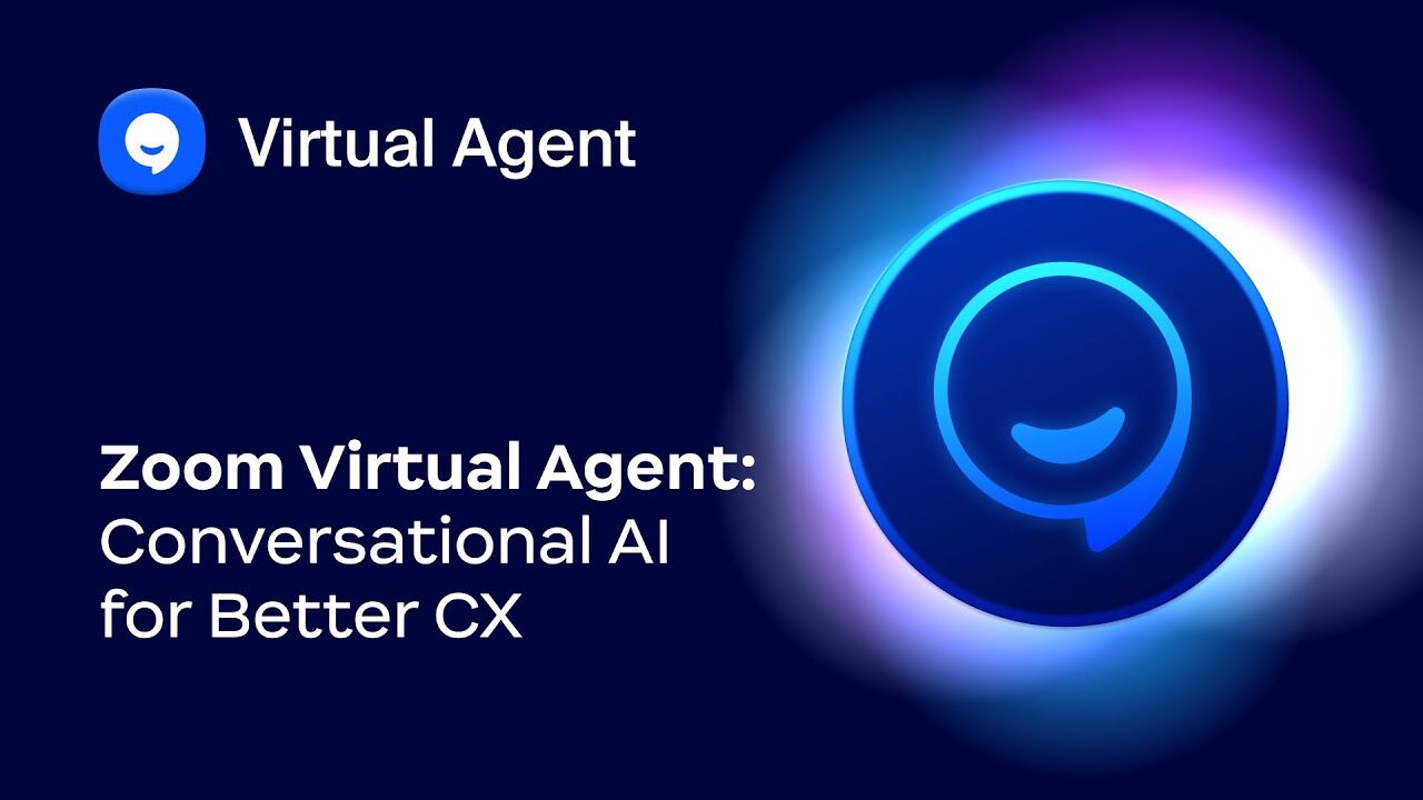 Agent achter dual-screen contact-center werkplek, illustratie bij Zoom Contact Center routering en supervisor-dashboards.
